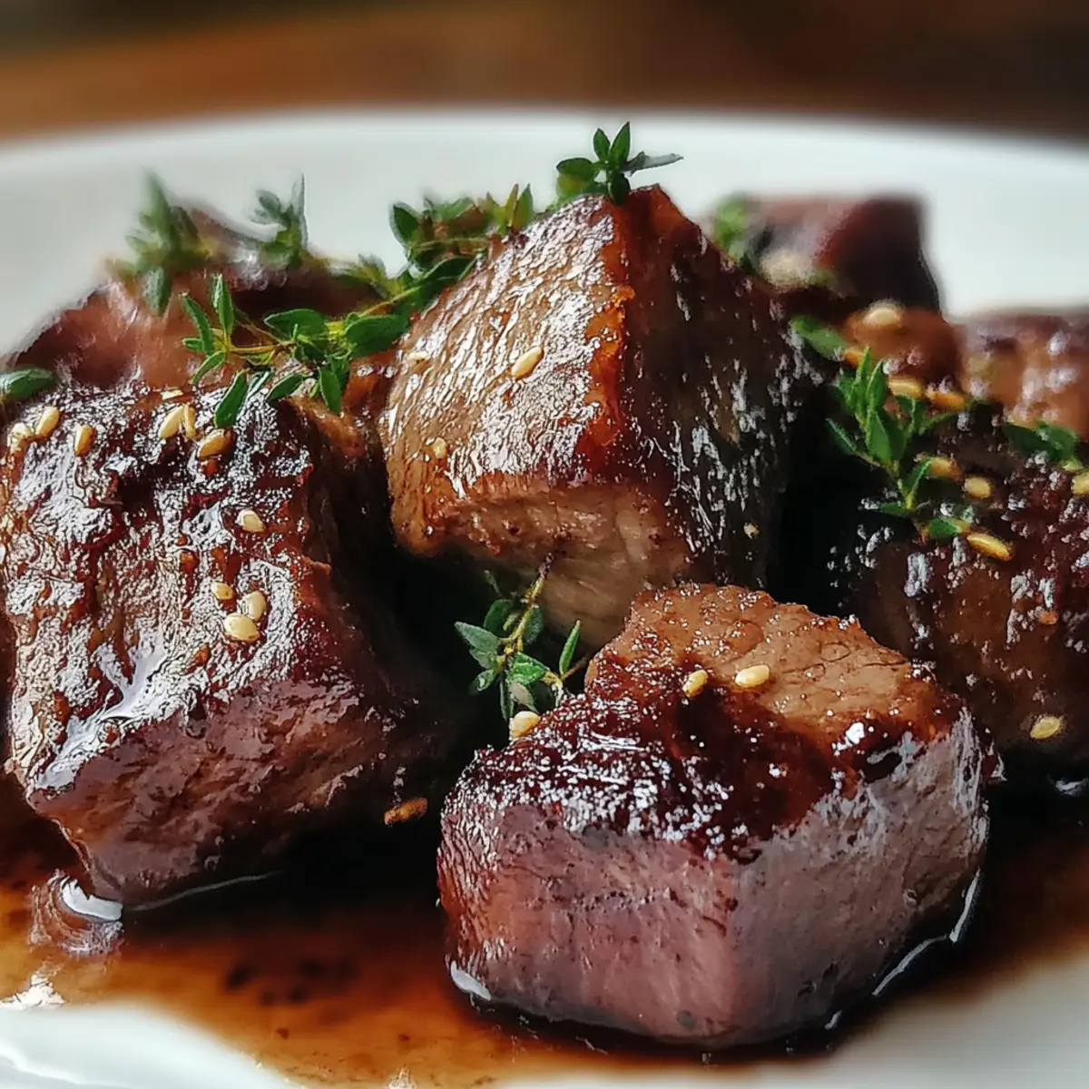 Garlic Balsamic Steak Bites