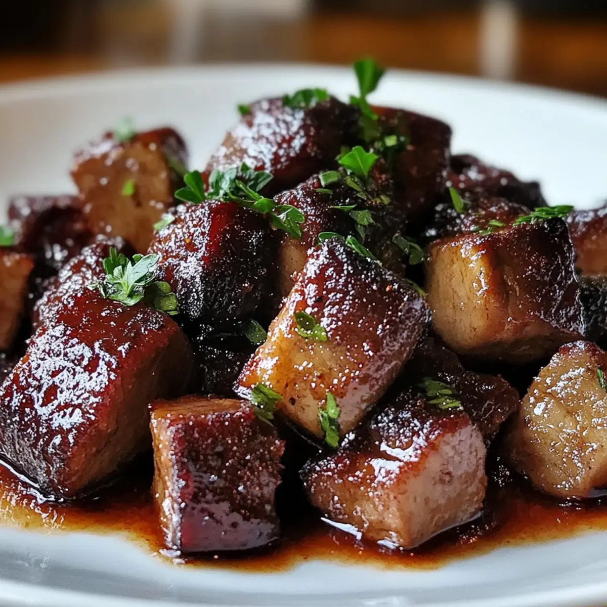 Garlic Balsamic Steak Bites