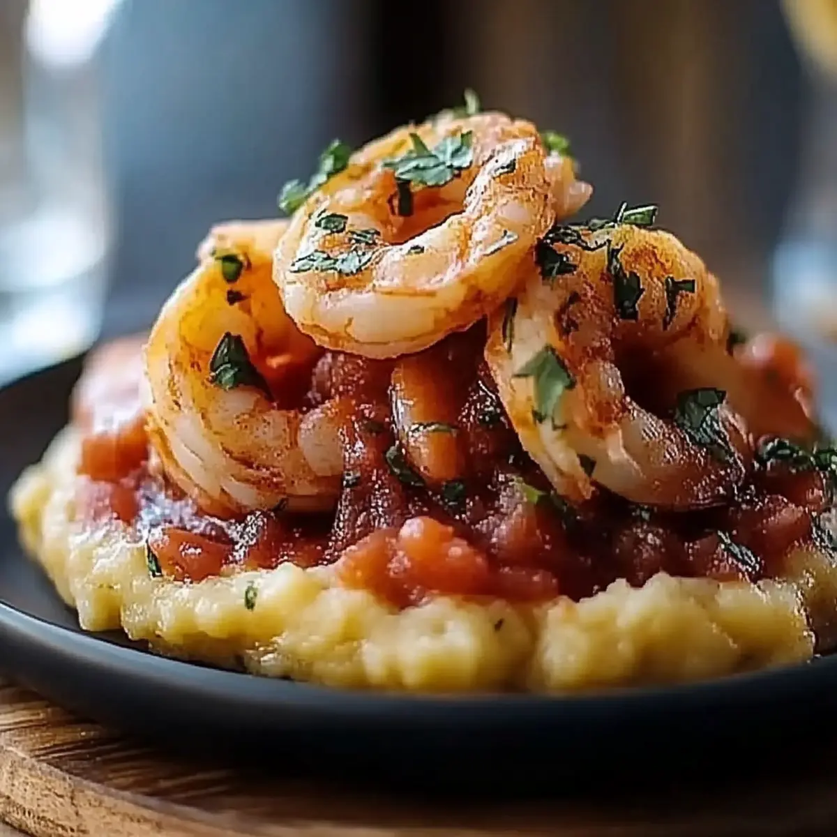 Garlic Shrimp Mofongo