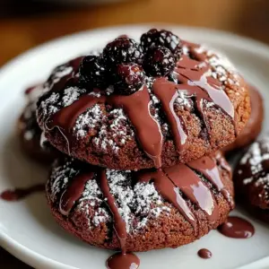 Gooey Chocolate Ganache Cookies