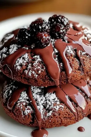 Gooey Chocolate Ganache Cookies