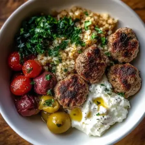 Greek Meatball Bowl