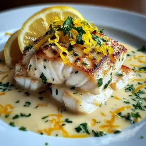 Halibut with Zesty Lemon Beurre Blanc