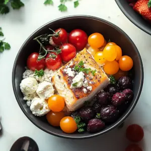 Healthy Mediterranean Salmon Bowl