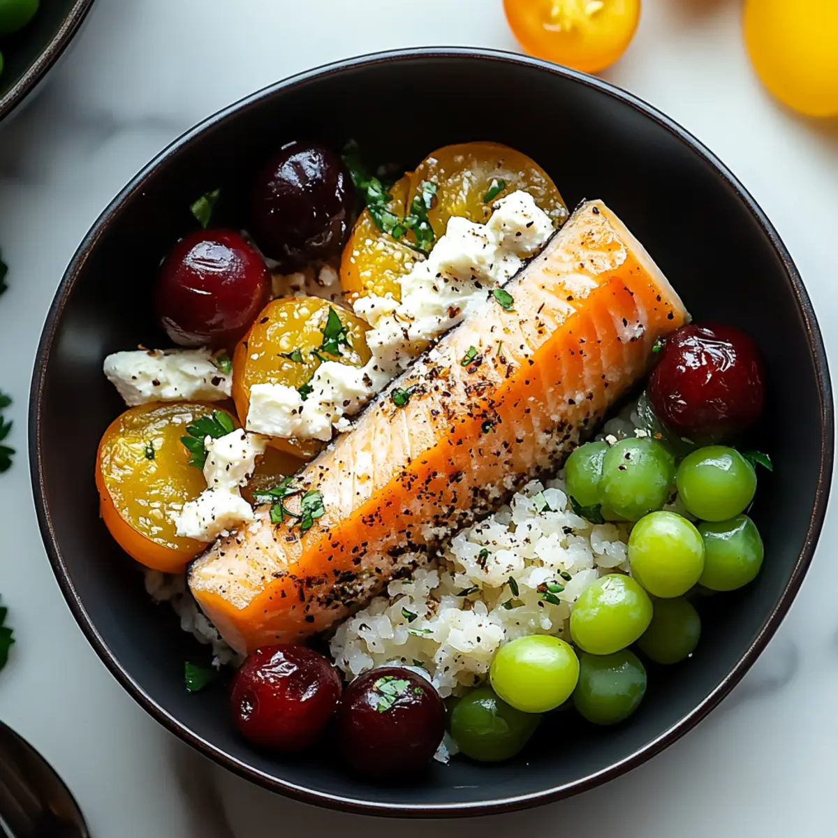 Healthy Mediterranean Salmon Bowl