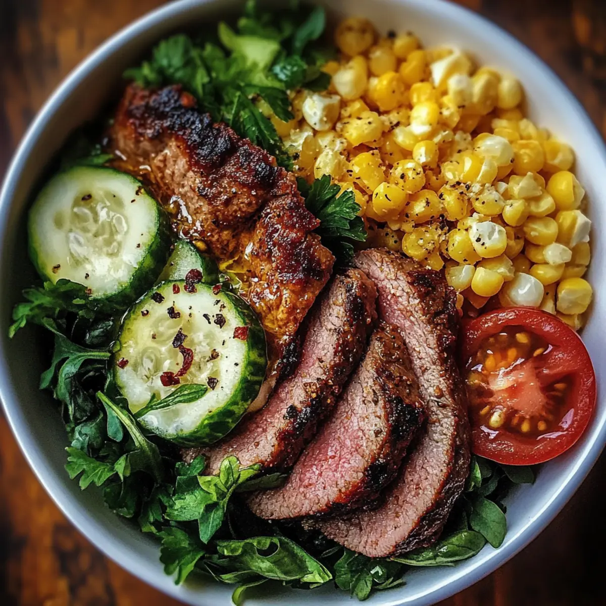 Healthy Mediterranean Steak Bowl