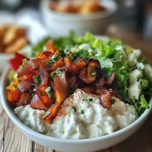 High Protein BLT Cottage Cheese Bowl