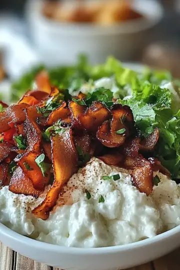 High Protein BLT Cottage Cheese Bowl