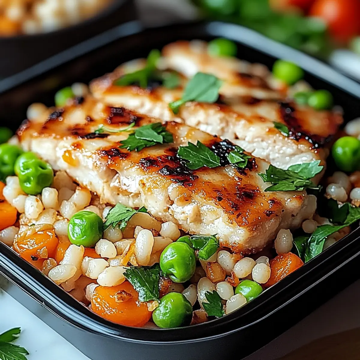 High Protein Crispy Garlic Chicken Fried Rice