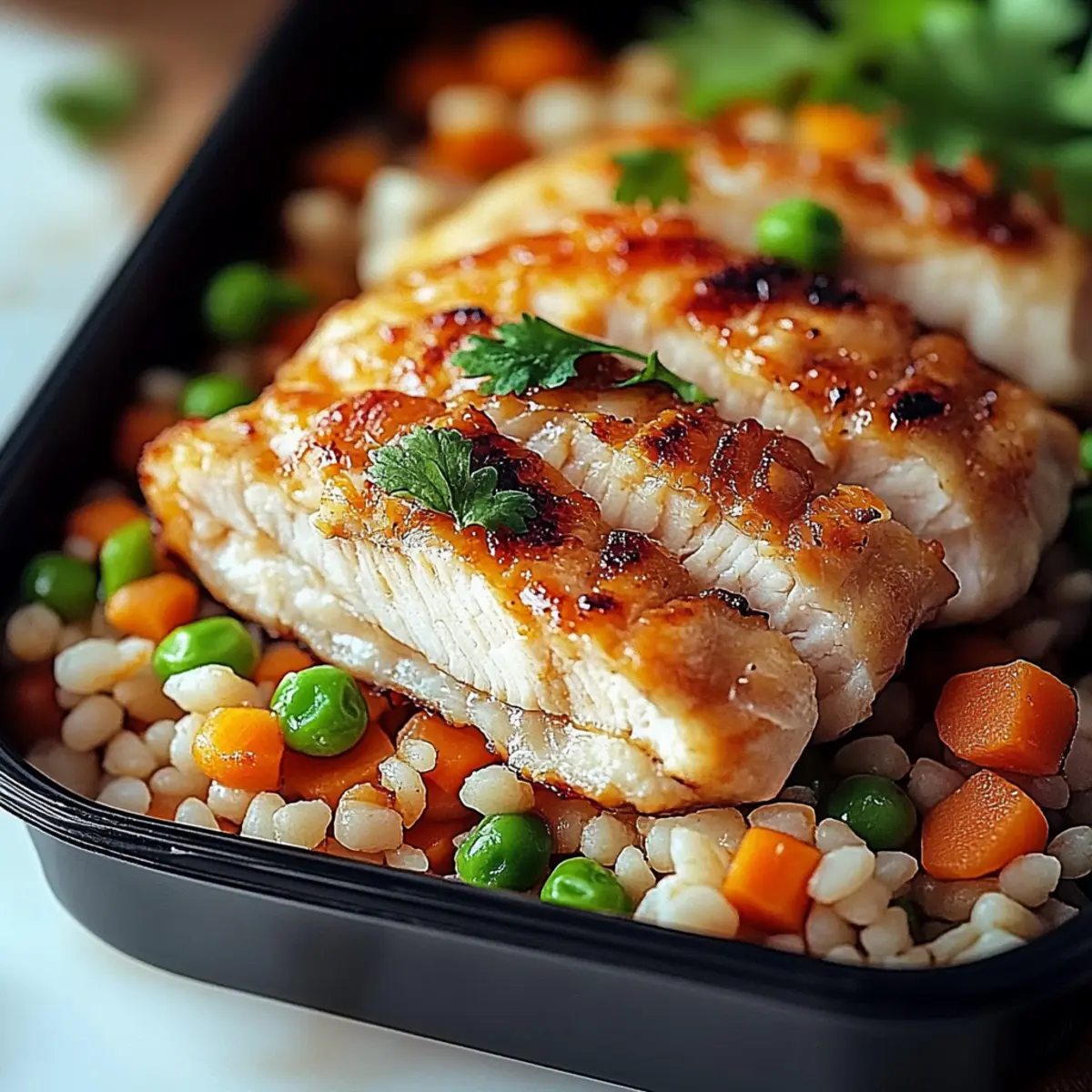 High Protein Crispy Garlic Chicken Fried Rice