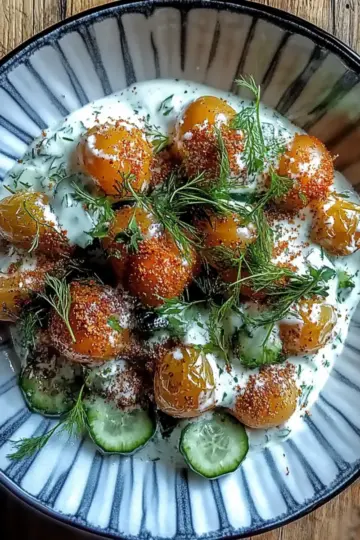 Knuspriger Gnocchi-Salat mit Joghurt-Dressing