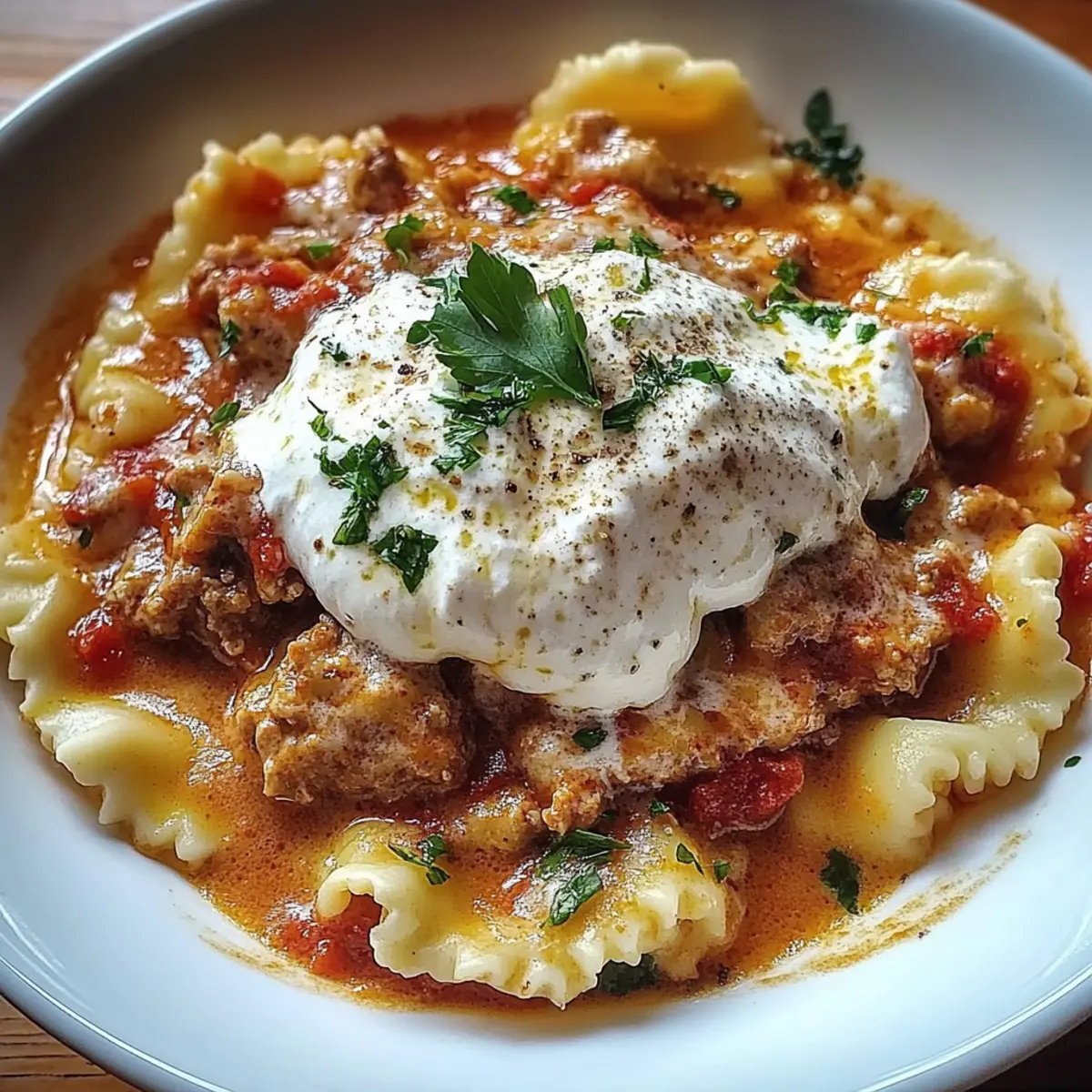 Lasagna Soup with Ricotta