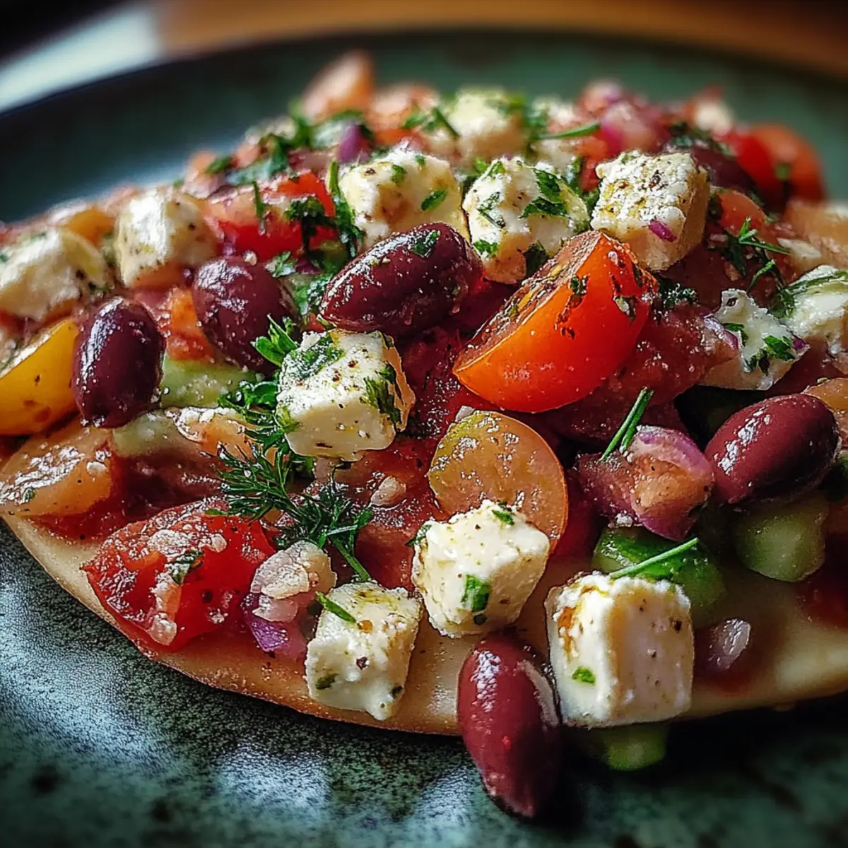 Mediterranean Bean Salad With Feta