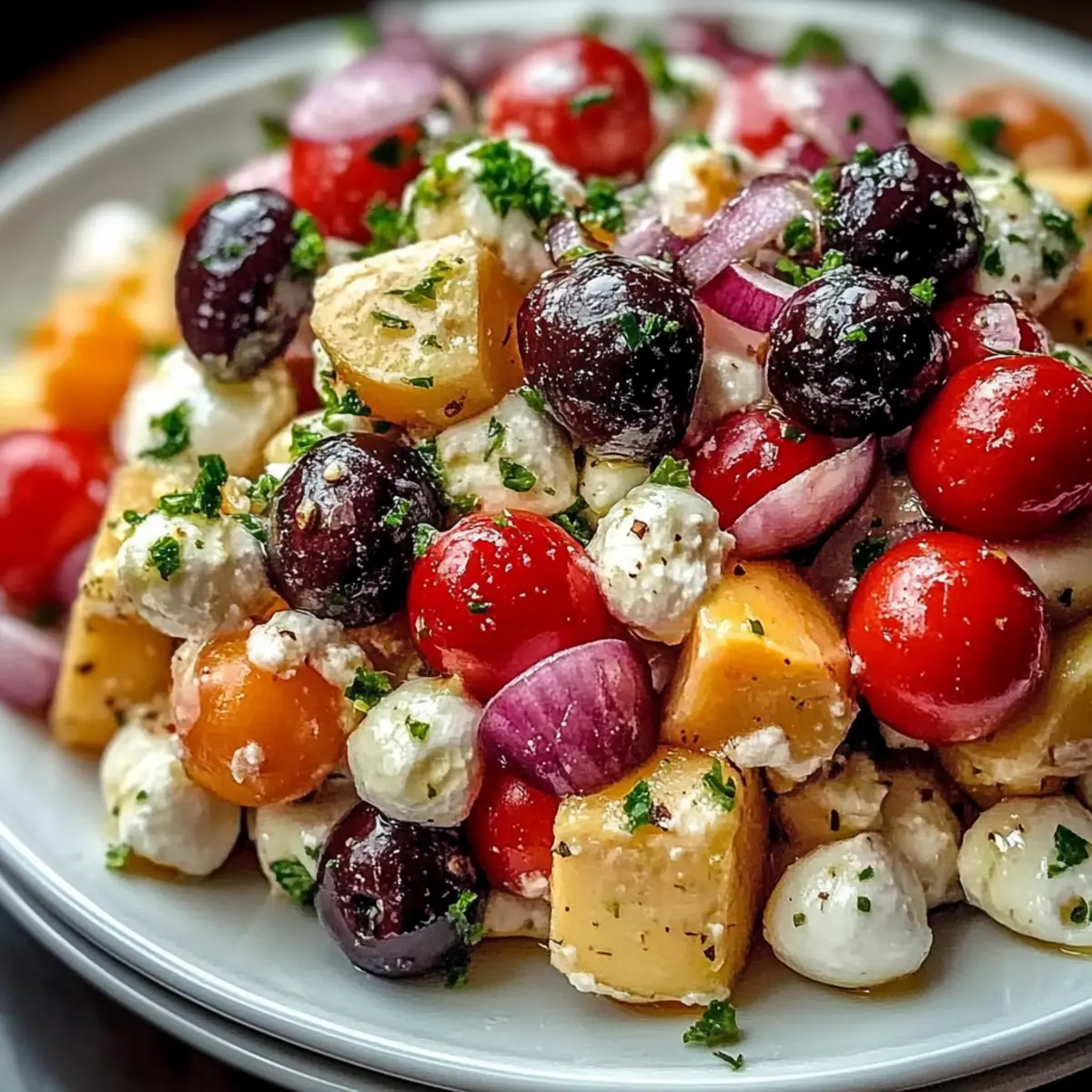 Mediterranean Chickpea Feta Salad