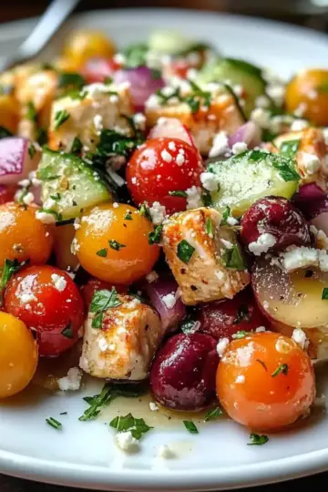 Mediterranean Chickpea Feta Salad