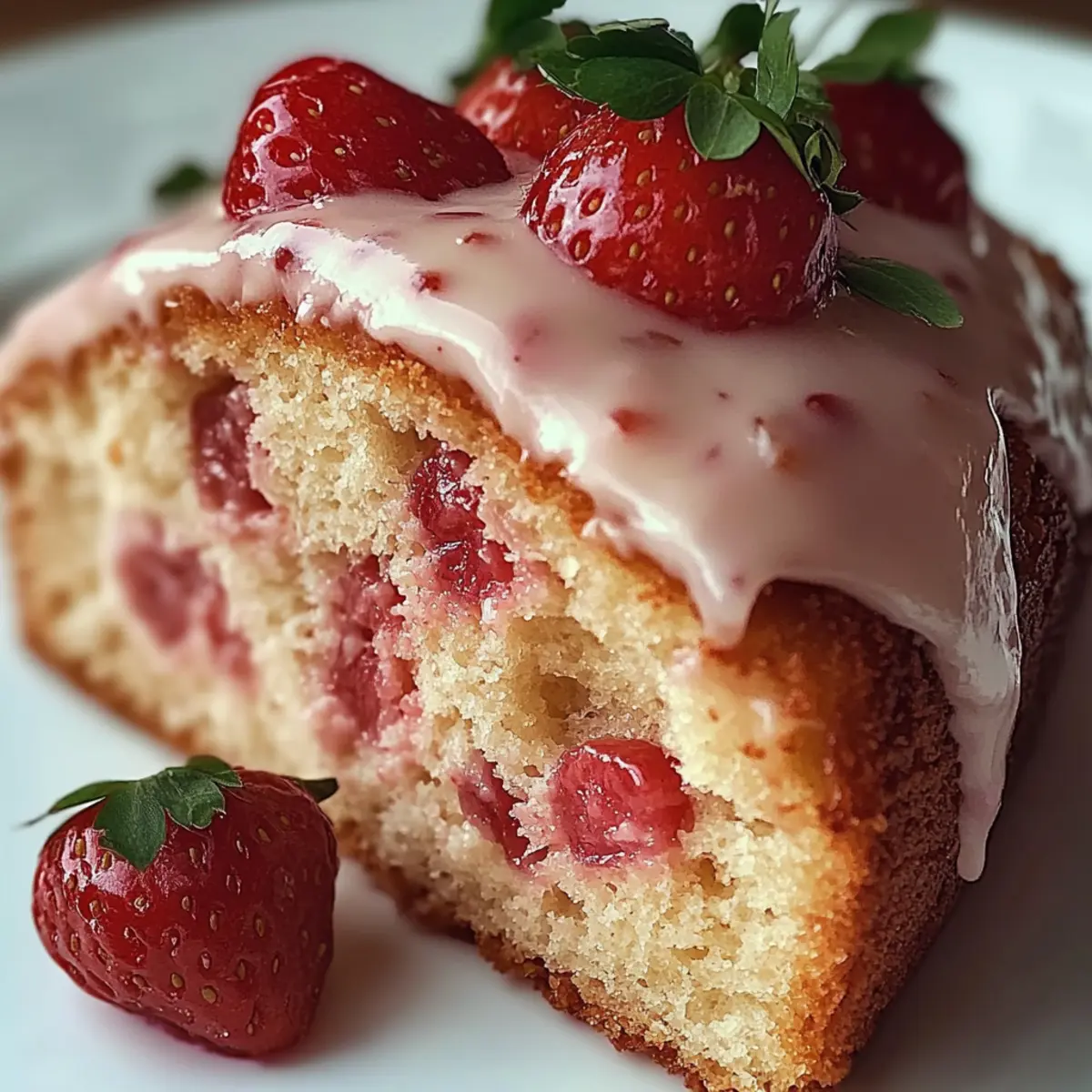 Moist Strawberry Milkshake Pound Cake