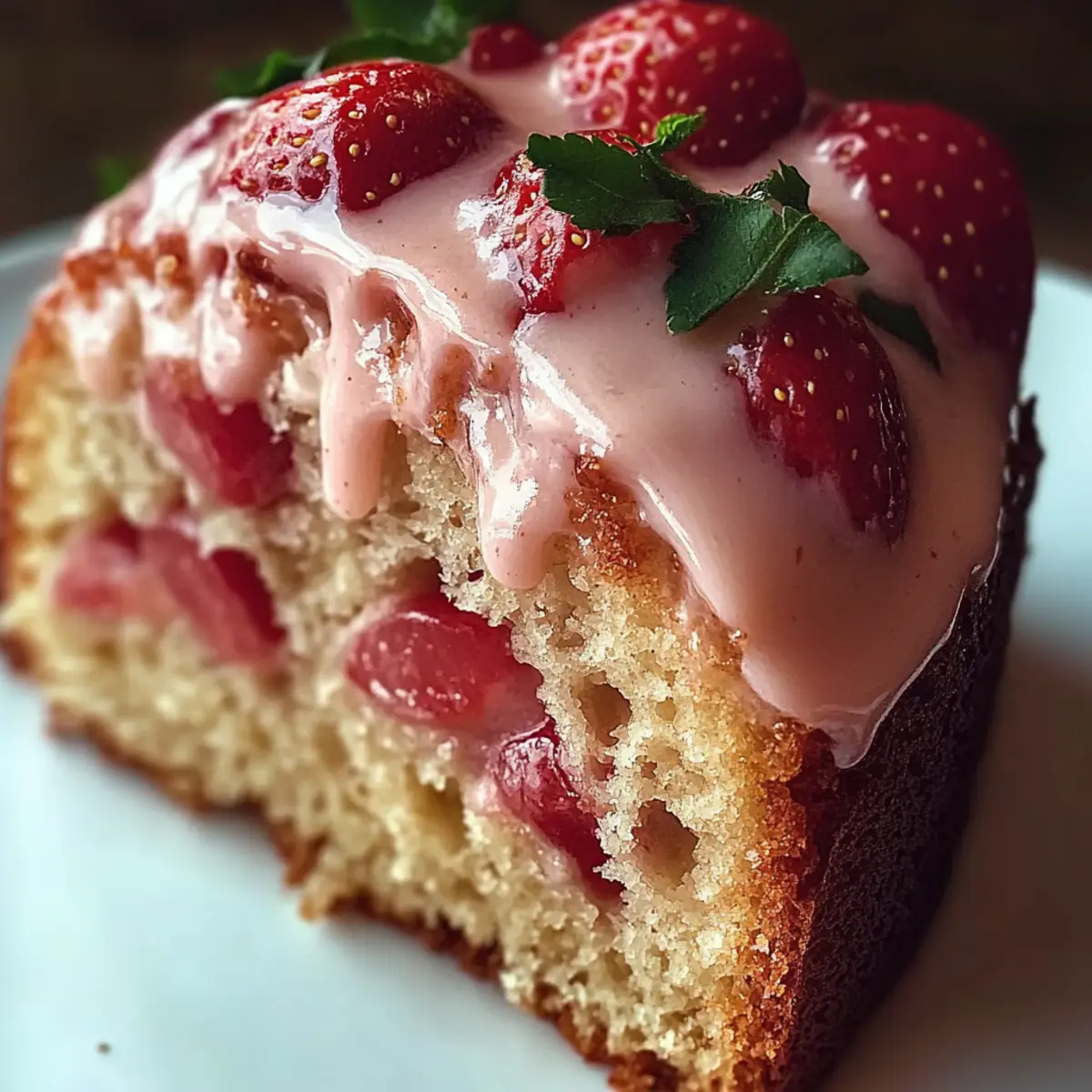 Moist Strawberry Milkshake Pound Cake