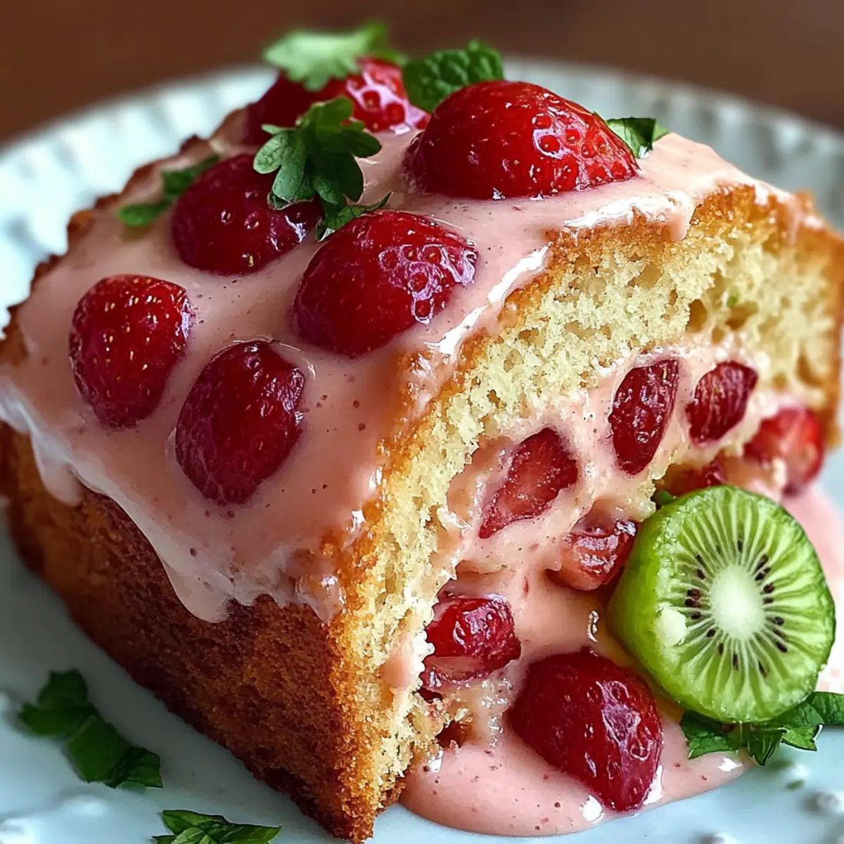 Moist Strawberry Milkshake Pound Cake