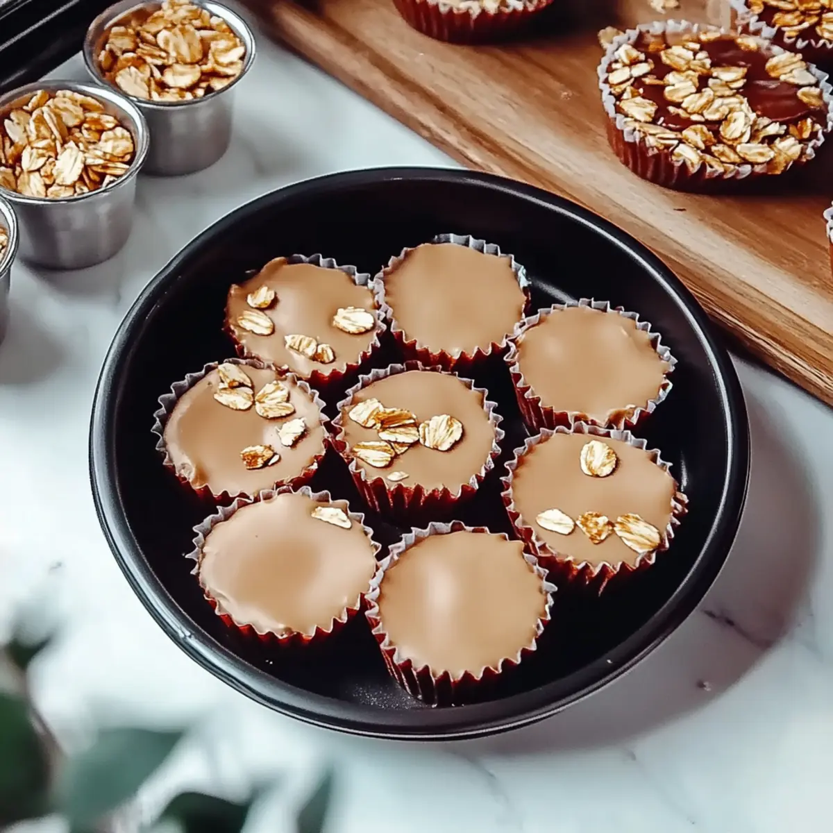No Bake Peanut Butter Oat Cups