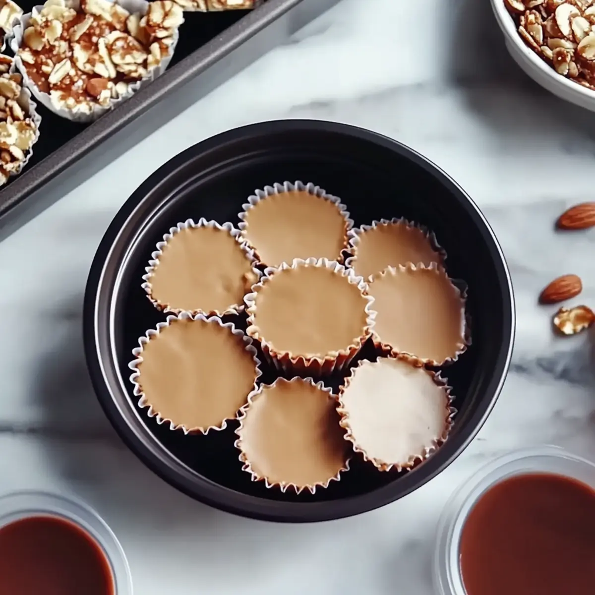 No Bake Peanut Butter Oat Cups