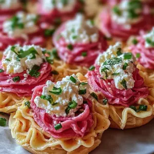 Pink Pasta Salad Cups