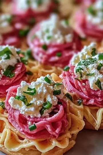 Pink Pasta Salad Cups