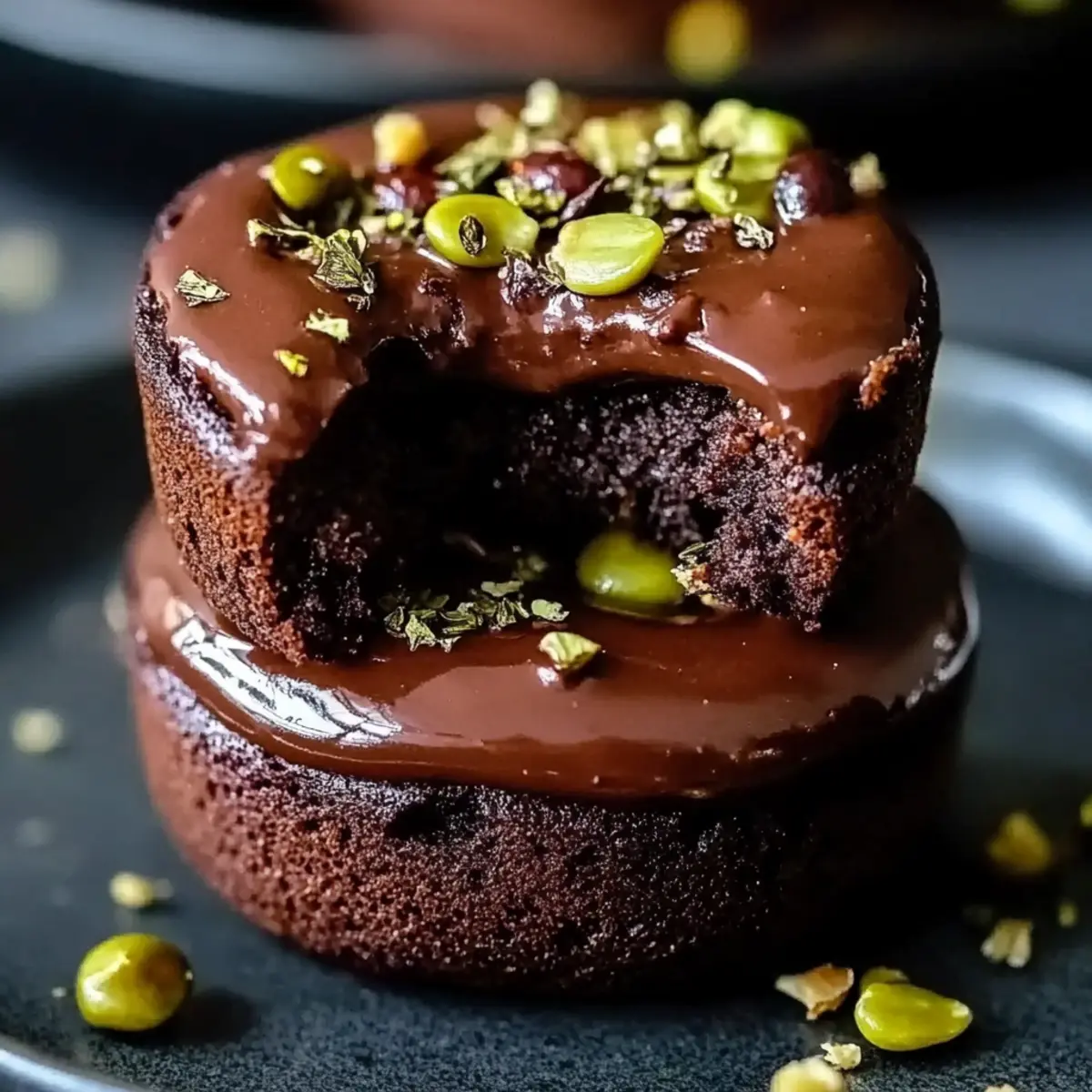 Pistachio Chocolate Lava Cakes
