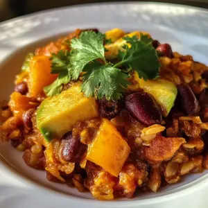 Rice and Bean Casserole with Sweet Potatoes