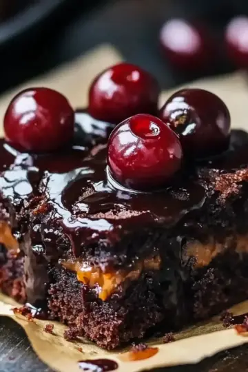 Roasted Cherry Brownies