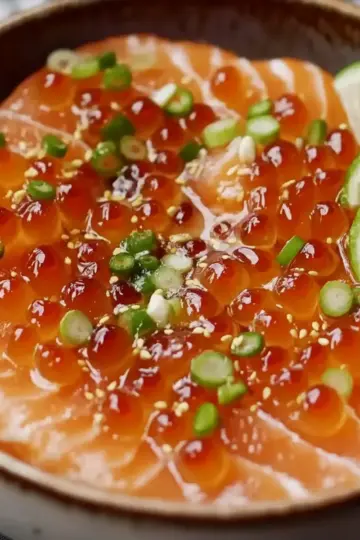 Salmon Crudo with Citrus Soy Dressing