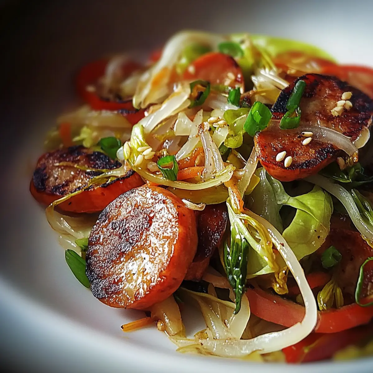 Sausage and Cabbage Stir Fry