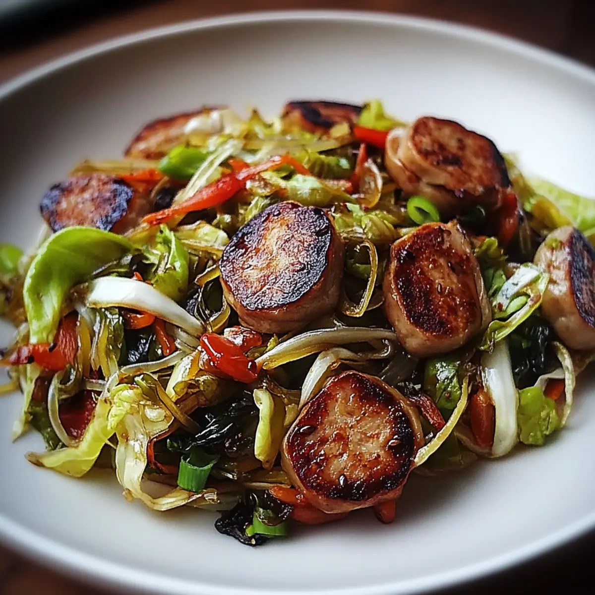 Sausage and Cabbage Stir Fry