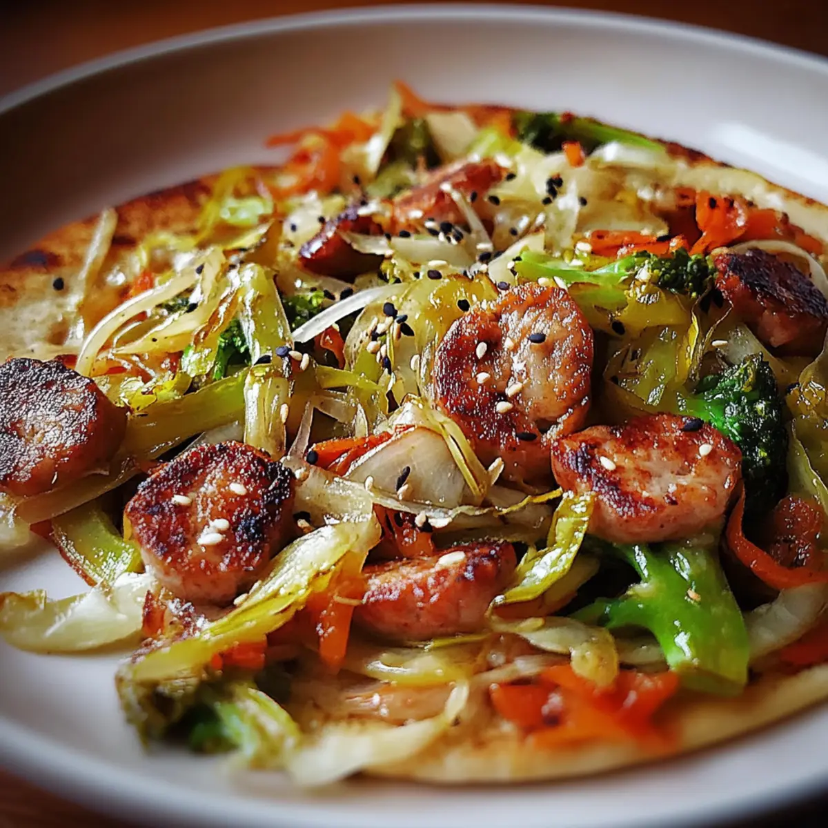 Sausage and Cabbage Stir Fry