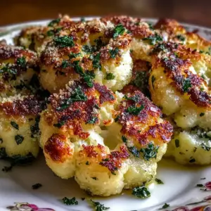 Savory Roasted Cauliflower with Parmesan and Pesto
