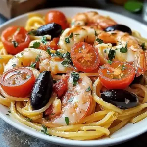 Seafood Pasta with Linguine, Shrimp, and Mussels