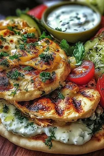 Sheet Pan Chicken Pitas with Herby Ranch