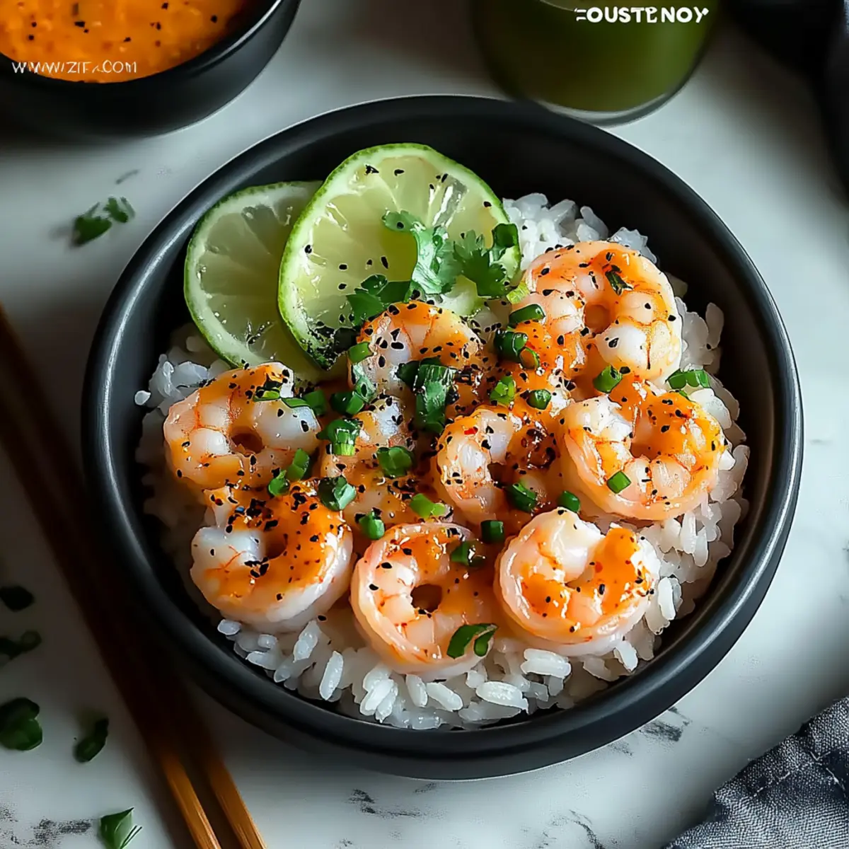 Shrimp Rice Bowls with Spicy Mayo