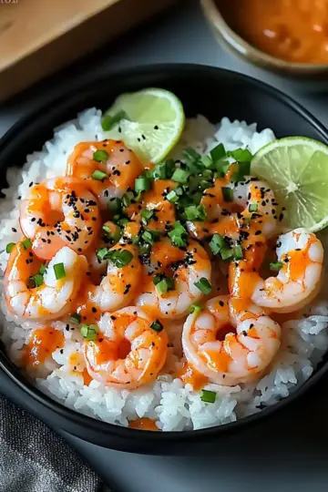 Shrimp Rice Bowls with Spicy Mayo