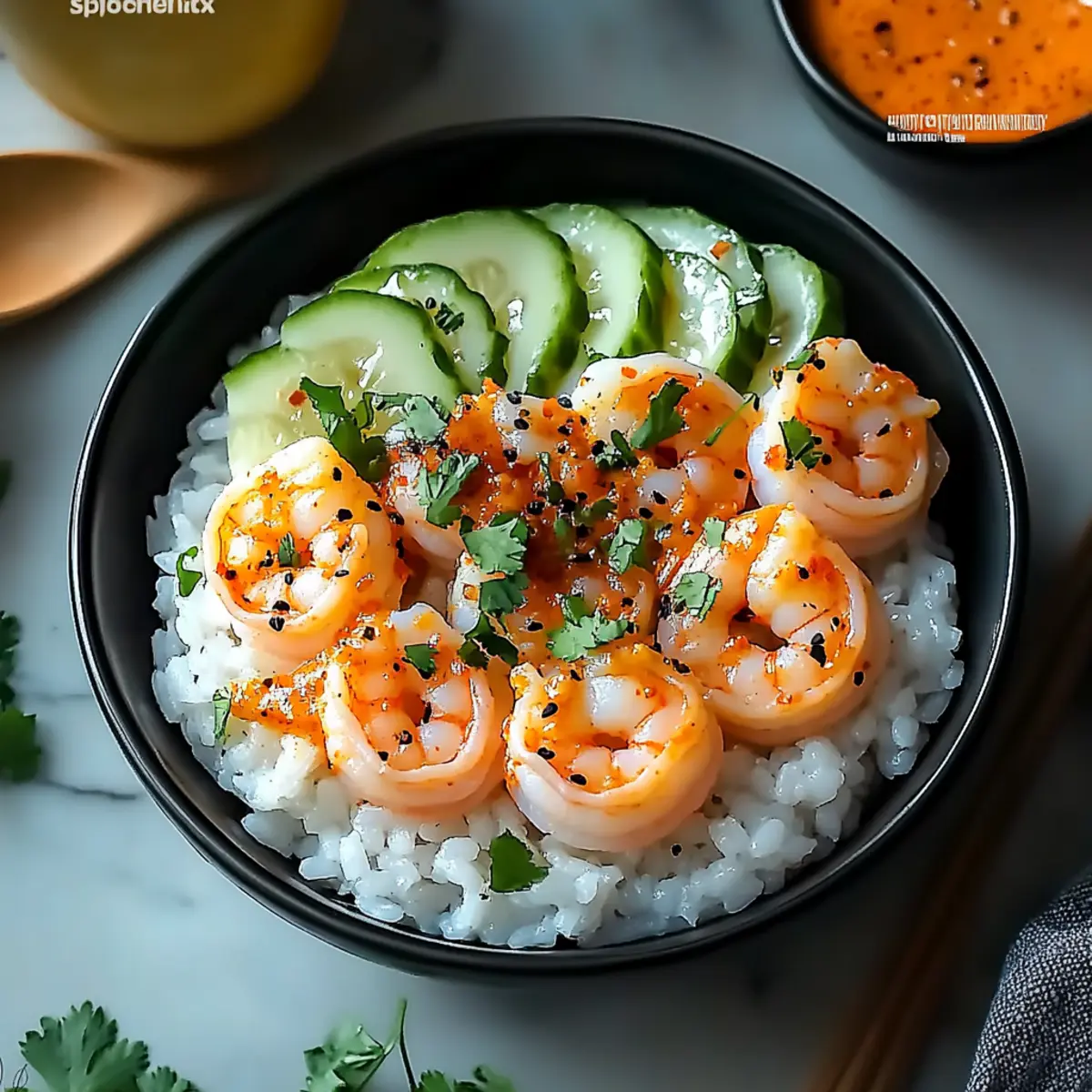 Shrimp Rice Bowls with Spicy Mayo