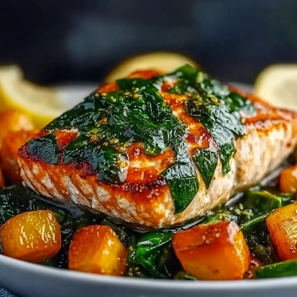 Spinach Stuffed Salmon