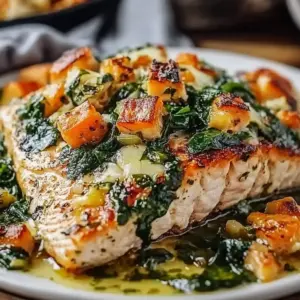 Spinach Stuffed Salmon