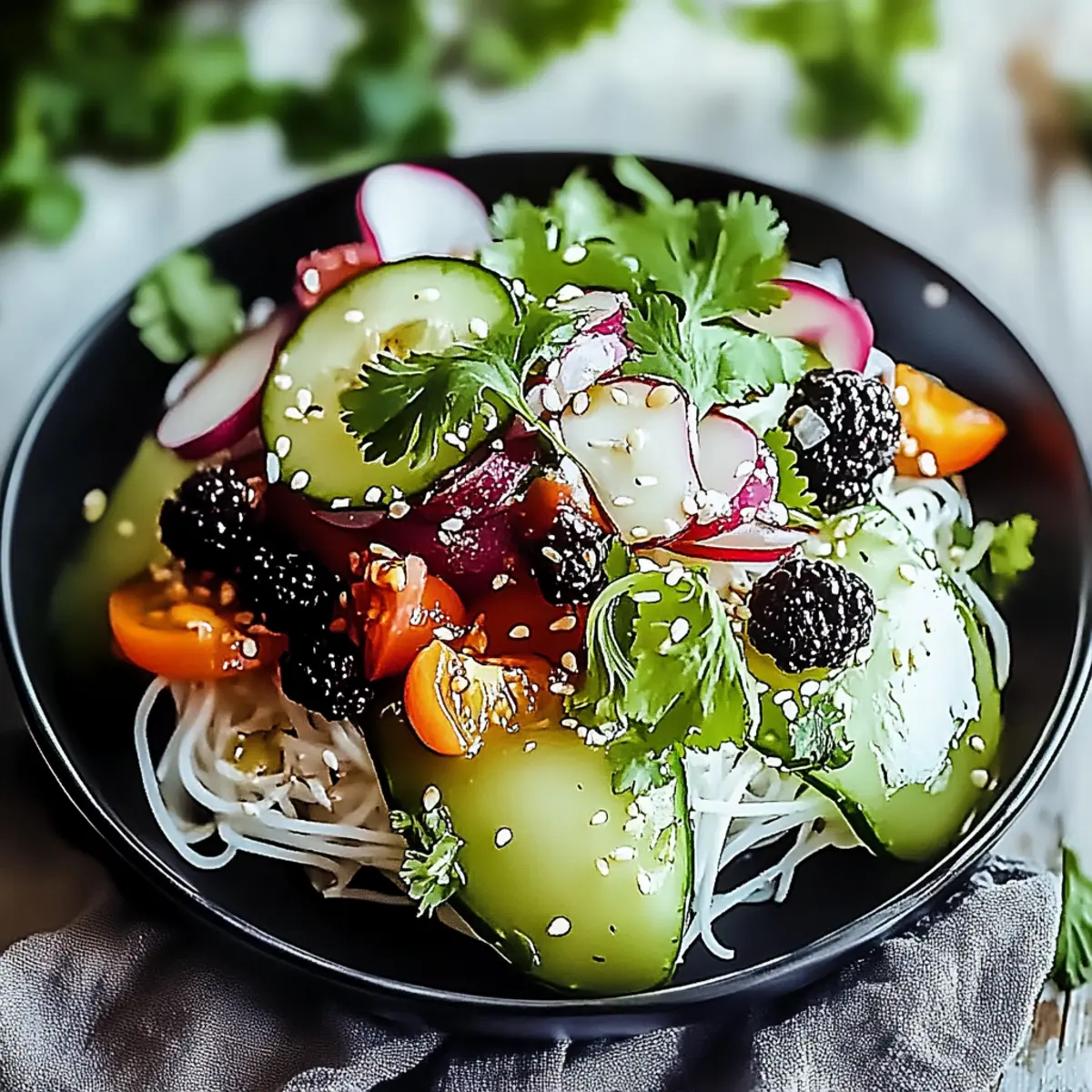 Spring Roll Salad with Spicy Ginger Dressing