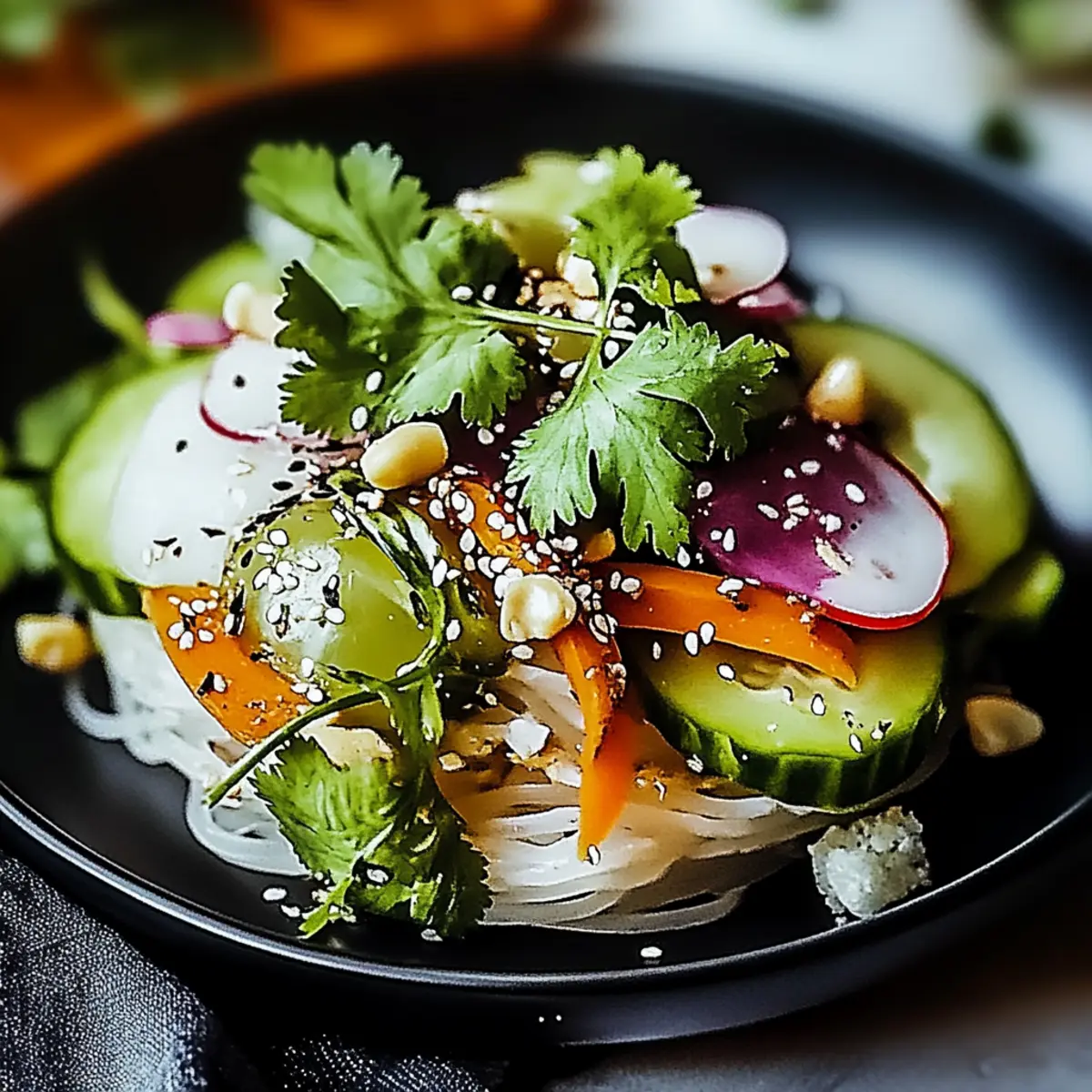 Spring Roll Salad with Spicy Ginger Dressing