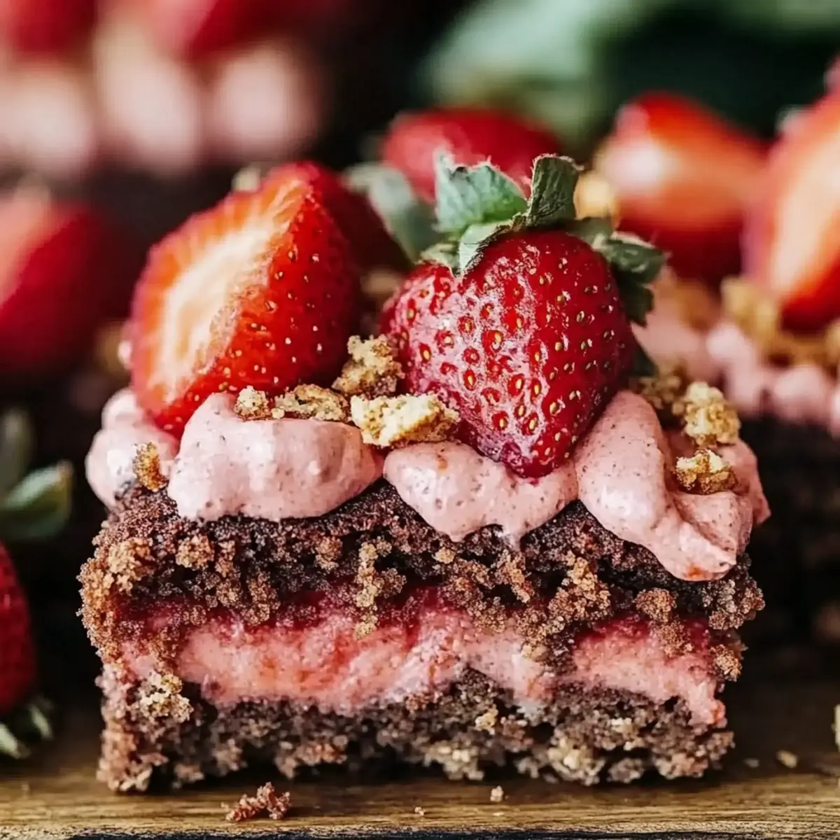 Strawberry Crunch Brownies