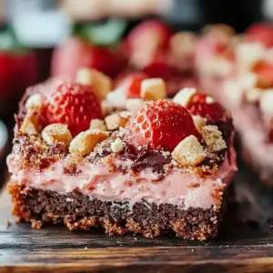 Strawberry Crunch Brownies