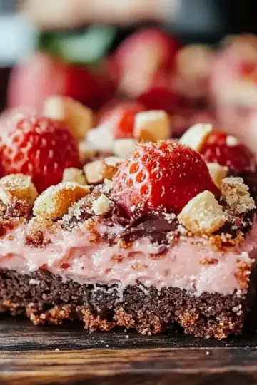Strawberry Crunch Brownies
