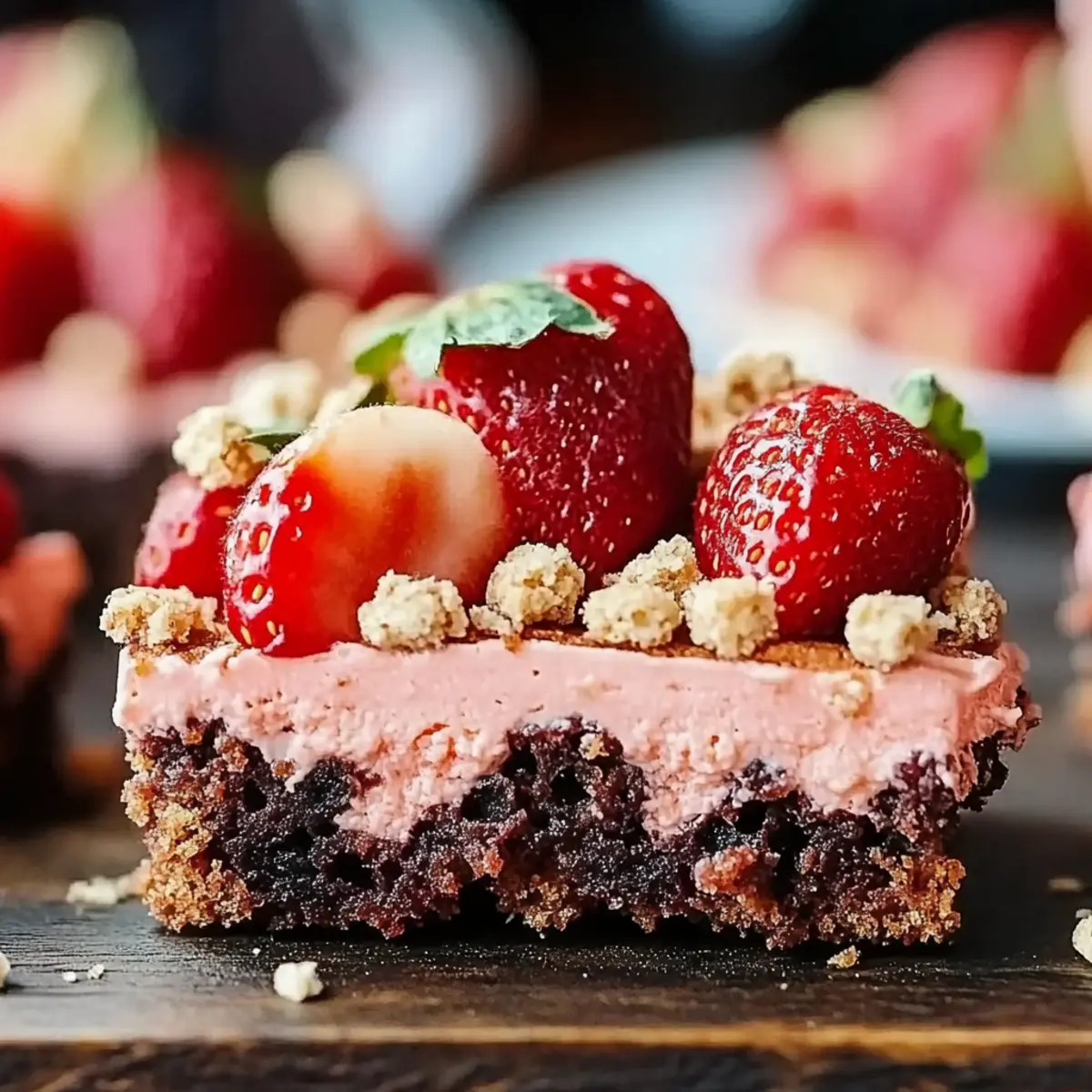 Strawberry Crunch Brownies