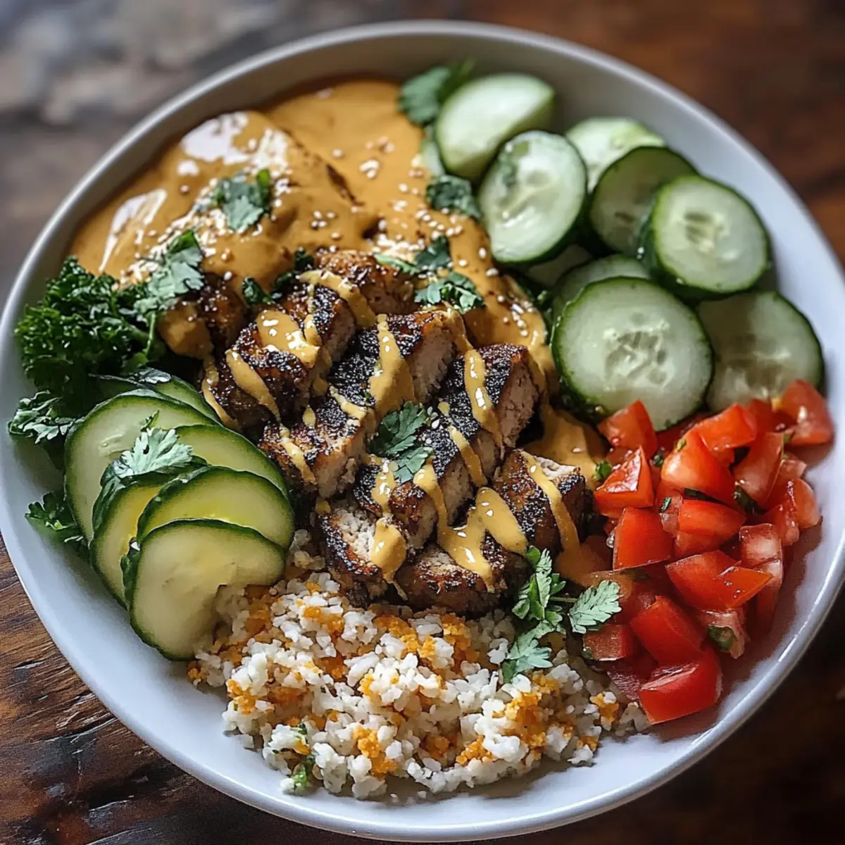 Thai Peanut Chicken Buddha Bowl