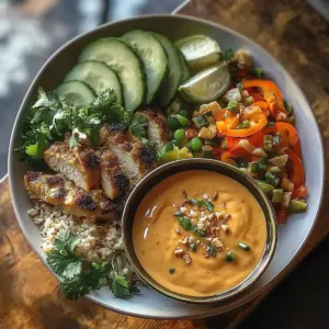 Thai Peanut Chicken Buddha Bowl