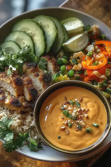 Thai Peanut Chicken Buddha Bowl